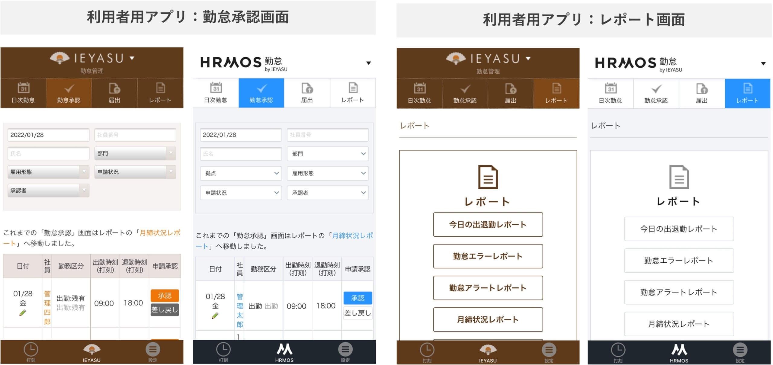 Hrmos ハーモス 勤怠 By Ieyasu の操作画面を公開します 勤怠打刻ファースト