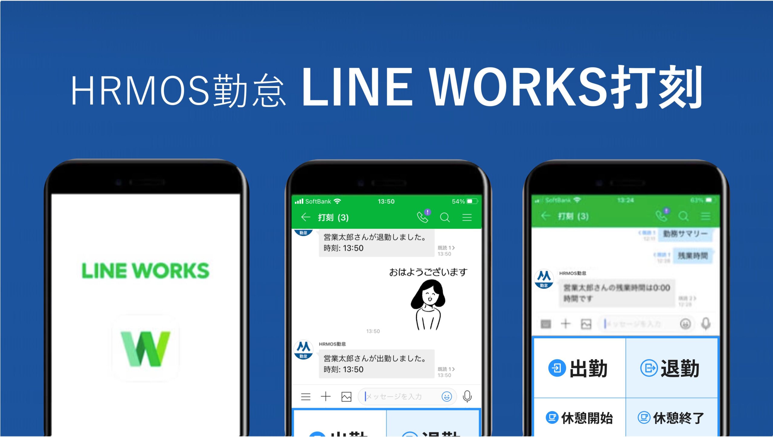 【新機能】「LINE WORKS 打刻機能」をリリースいたしました │ HRMOS勤怠 by IEYASU