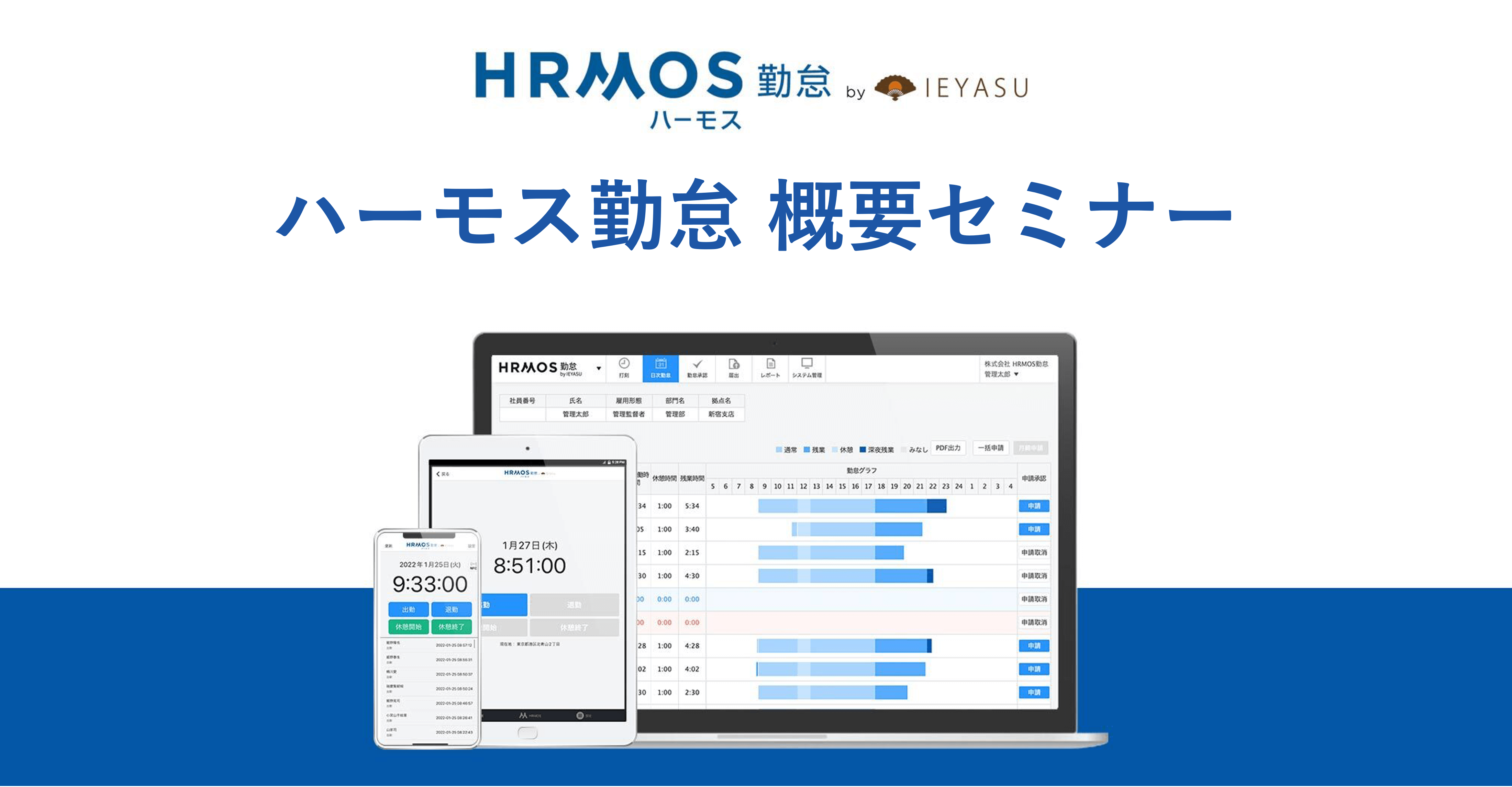 【無料セミナー】ハーモス勤怠オンライン概要セミナー｜６月２７日＠オンライン